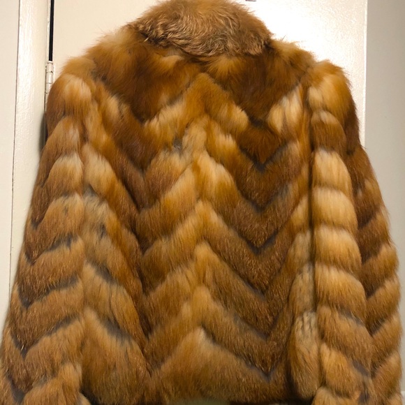 Women’s Red Fox Fur Jacket & velcro headband - Picture 1 of 9